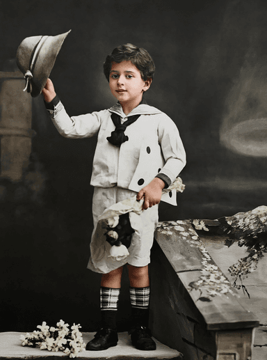 AI enhanced and restored photo